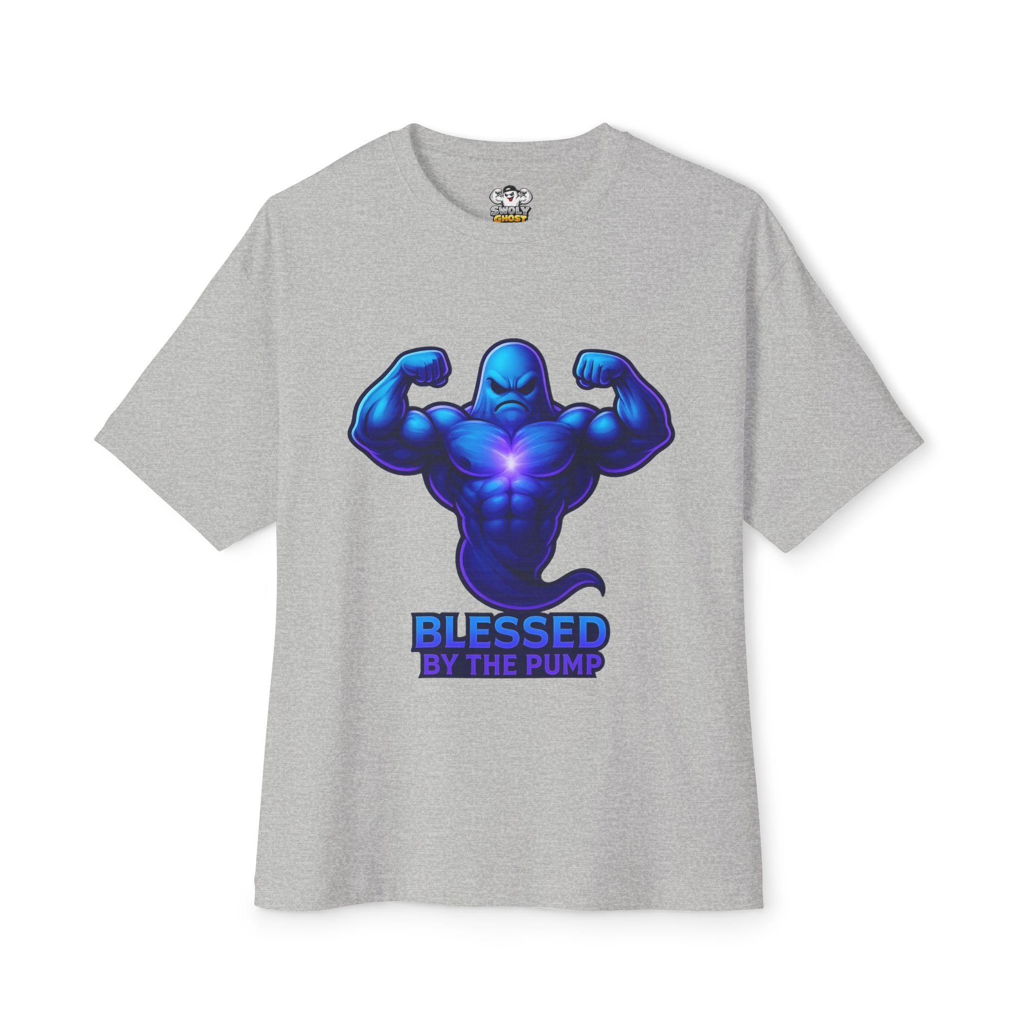 "Blessed by the Pump" / "Elevated By Iron" Oversized Gym T-Shirt By Swoly Ghost