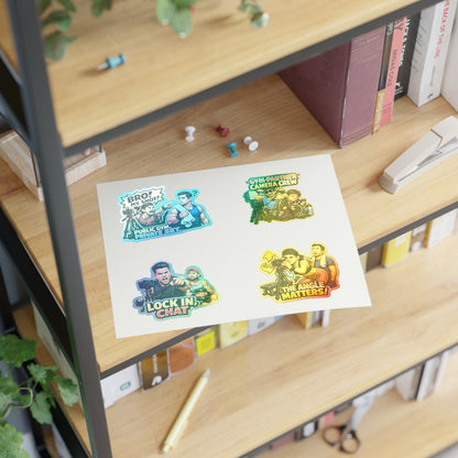 Influencer Energy Sticker Sheet #2 By Swoly Ghost — Filmmaker Vibes: "Bro! My Shot!" & "The Angle Matters!"