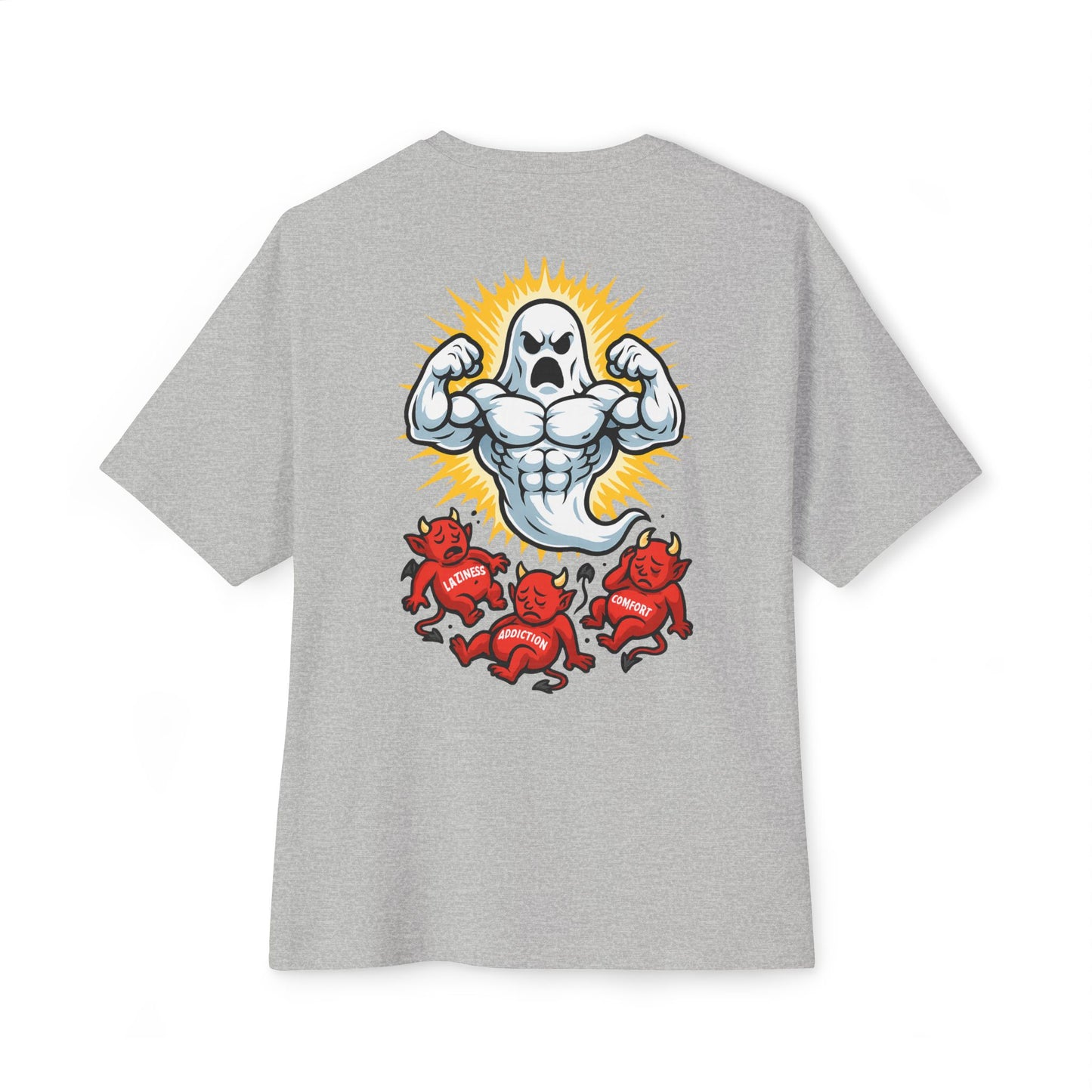 Swoly Ghost Tee #4 — "Lift With The Spirit" Oversized Gym T-Shirt By Swoly Ghost