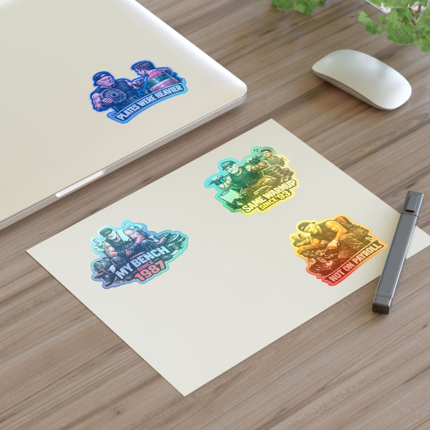 Gym Veterans Sticker Sheet #1 By Swoly Ghost — "My Bench Since 1987" Vet Weightlifting Stickers
