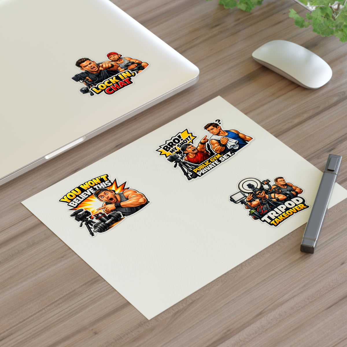 Influencer Energy Sticker Sheet #3 By Swoly Ghost— 'Tripod Takeover' Camera Crew Decals