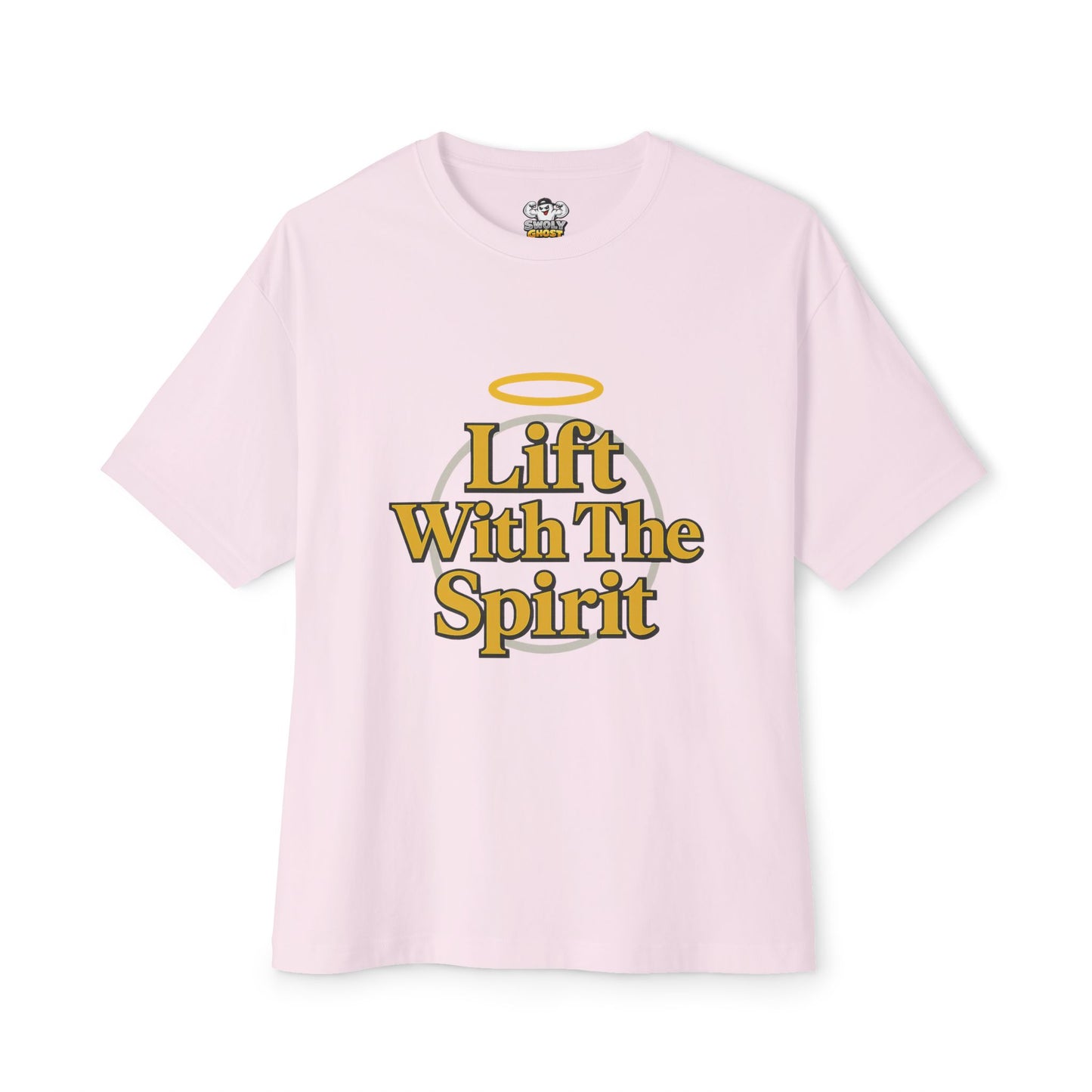 Swoly Ghost Tee #4 — "Lift With The Spirit" Oversized Gym T-Shirt By Swoly Ghost