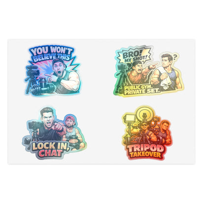 Influencer Energy Sticker Sheet #3 By Swoly Ghost— 'Tripod Takeover' Camera Crew Decals