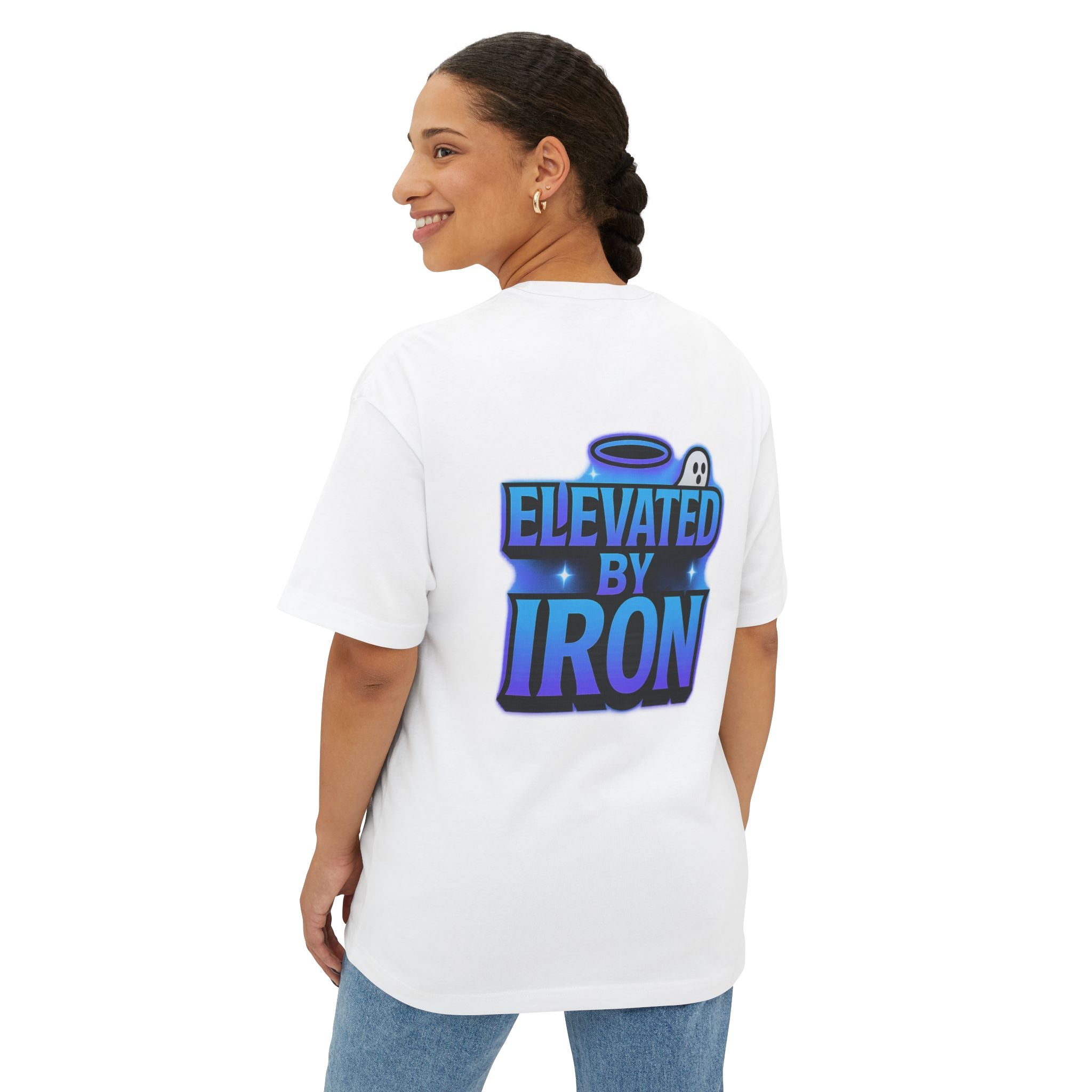 "Blessed by the Pump" / "Elevated By Iron" Oversized Gym T-Shirt By Swoly Ghost
