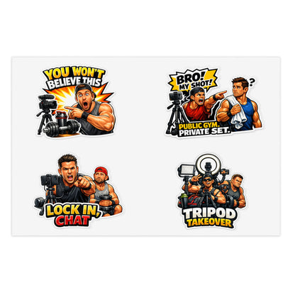 Influencer Energy Sticker Sheet #3 By Swoly Ghost— 'Tripod Takeover' Camera Crew Decals