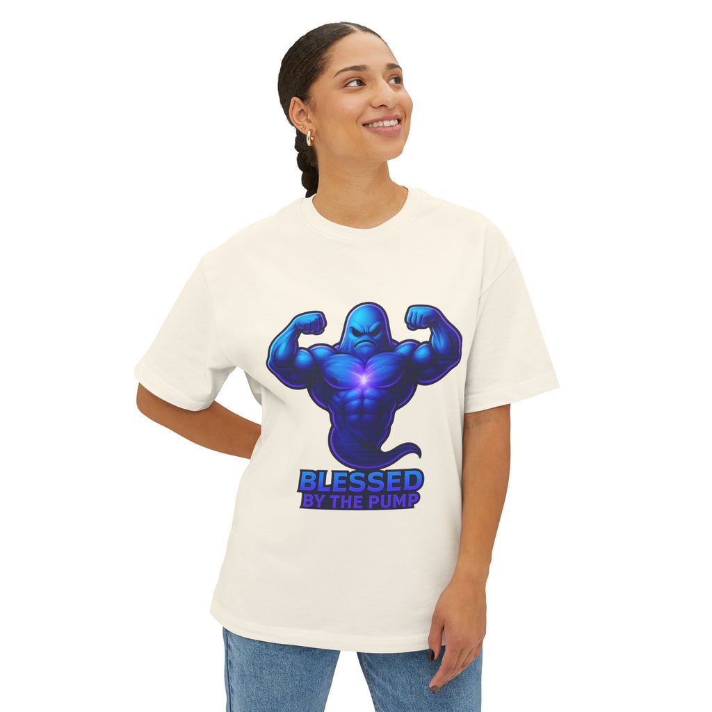 "Blessed by the Pump" / "Elevated By Iron" Oversized Gym T-Shirt By Swoly Ghost