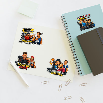 Influencer Energy Sticker Sheet #2 By Swoly Ghost — Filmmaker Vibes: "Bro! My Shot!" & "The Angle Matters!"