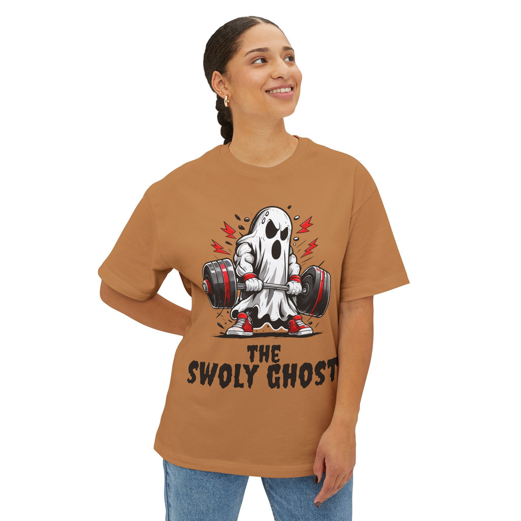 Swoly Ghost Tee #2 Oversized Gym T-Shirt By Swoly Ghost