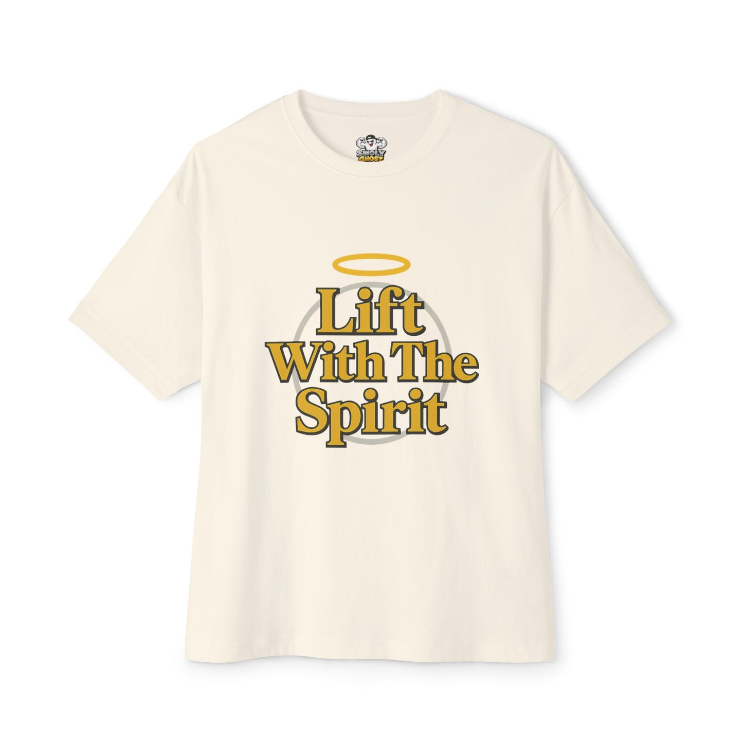 Swoly Ghost Tee #4 — "Lift With The Spirit" Oversized Gym T-Shirt By Swoly Ghost