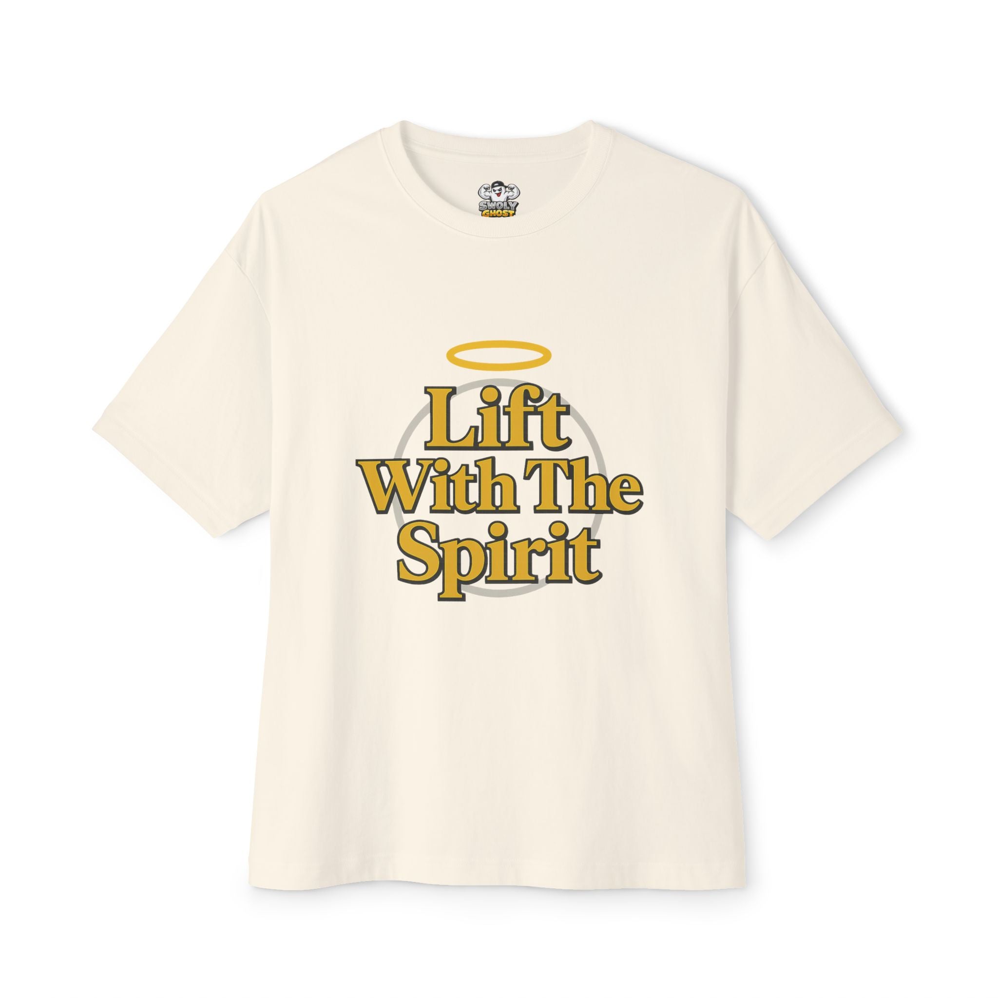 Swoly Ghost Tee #4 — "Lift With The Spirit" Oversized Gym T-Shirt By Swoly Ghost